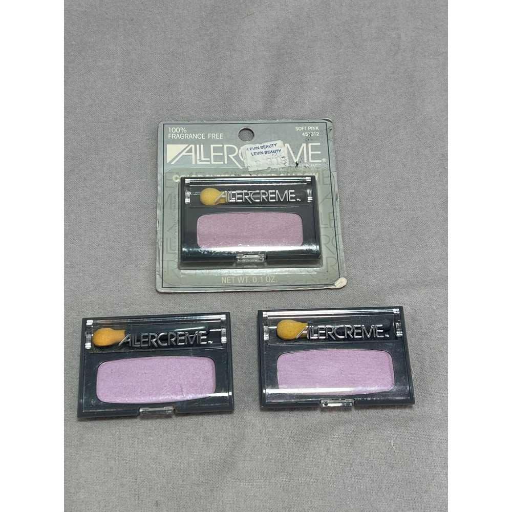 Vintage Allercreme Color Sheers Frosted Eye Shadow Soft Pink Makeup Lot of 3 NOS